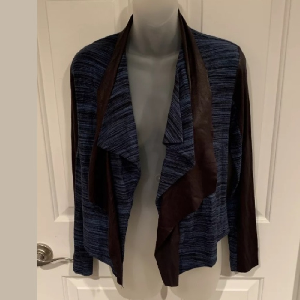 Babakul Sz M Cropped Open Front Cardigan Top B13